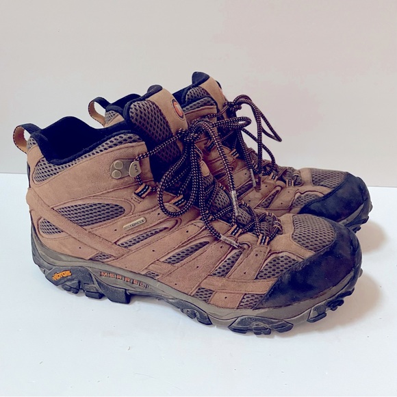Merrell Men’s Moab 2 Mid Waterproof Boots Size 12W - Picture 2 of 14